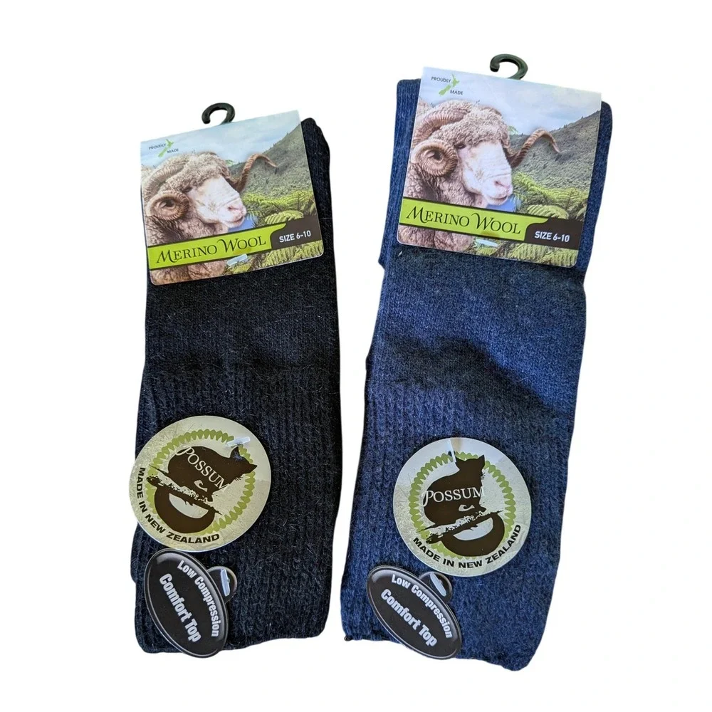 SOCKSpacific Merino Possum Socks Unisex 6-10 Comfort Top New Zealand Compress
